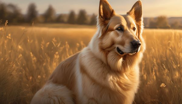 Un golden shepherd, un compagnon fidèle et intelligent